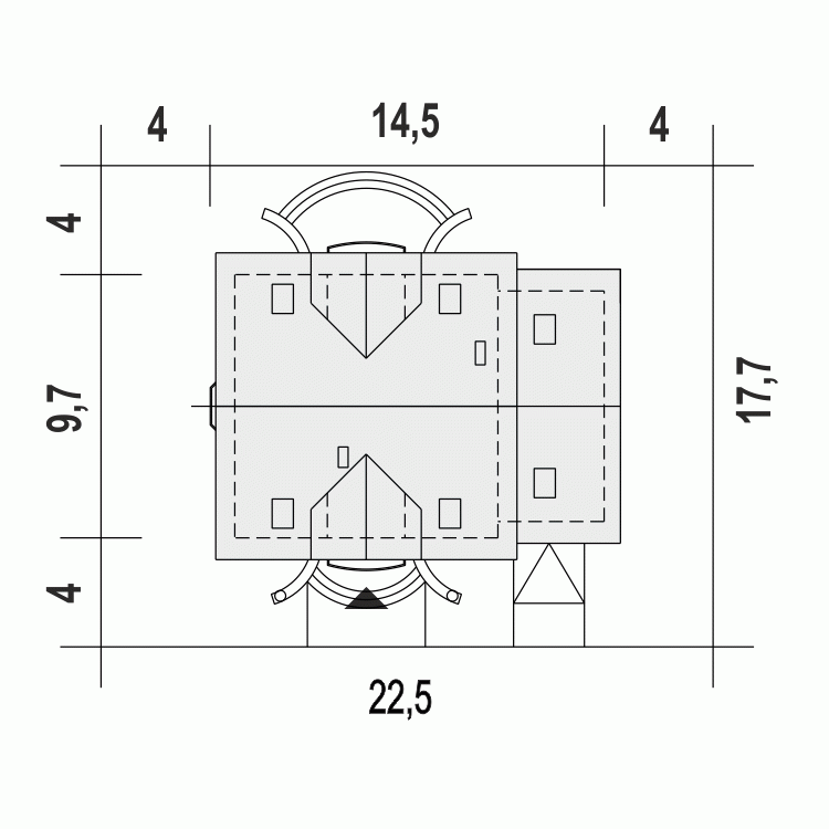 Rzut projektu Dom Dla Ciebie 3 A2 z garażem - Usytuowanie na działce