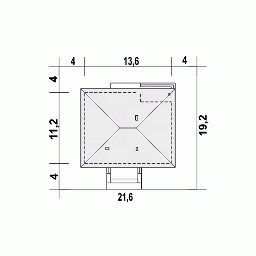 Rzut projektu Tomaszek III Novum bez garażu - Usytuowanie na działce