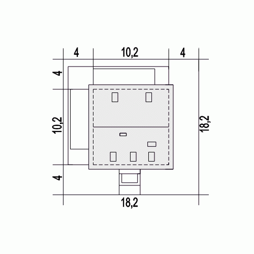 Rzut projektu Nowalia II B - Usytuowanie na działce