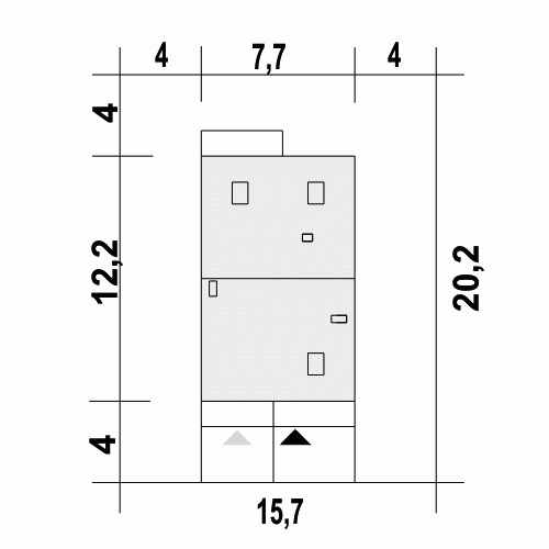 Rzut projektu Głuszec III Mode z garażem - Usytuowanie na działce