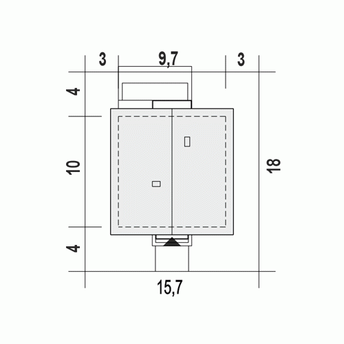 Rzut projektu Dom Dla Ciebie 9 - Usytuowanie na działce