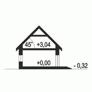 Rzut projektu Amon II - Przekrój