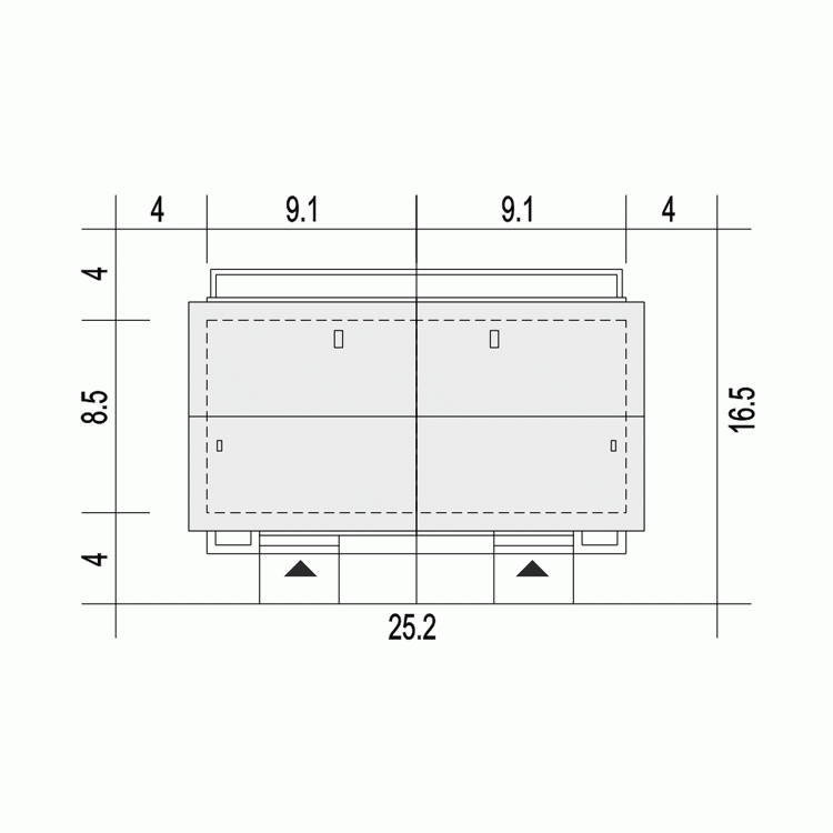 Rzut projektu Gaja A-BL z garażem - Usytuowanie na działce