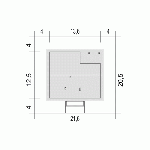 Rzut projektu Nasturcja - Usytuowanie na działce