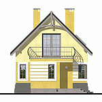 Rzut projektu Iza - Elewacja