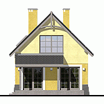 Rzut projektu Iza - Elewacja