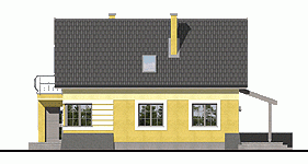 Rzut projektu Iza - Elewacja