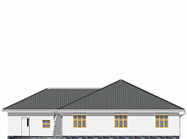 Rzut projektu Helenka II z garażem 2st. - Elewacja