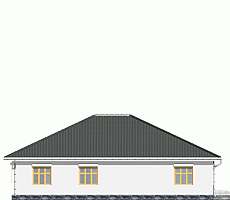 Rzut projektu Helenka II z garażem 2st. - Elewacja