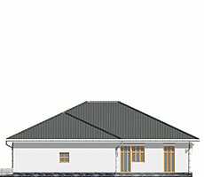 Rzut projektu Helenka II z garażem 2st. - Elewacja