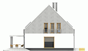 Rzut projektu Oleg bez garażu - Elewacja