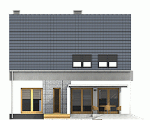 Rzut projektu Oleg bez garażu - Elewacja