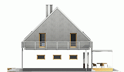 Rzut projektu Oleg z G2 z garażem 2st. - Elewacja