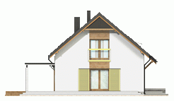 Rzut projektu Franek z garażem - Elewacja
