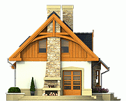 Rzut projektu Agatka II z garażem - Elewacja