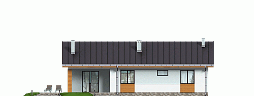 Rzut projektu Luna bez garażu - Elewacja