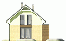 Rzut projektu Eco 1 z G2 z garażem 2st. - Elewacja