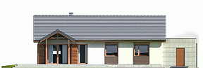Rzut projektu Filipek II z garażem - Elewacja