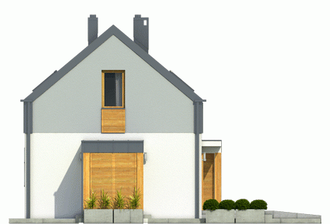 Rzut projektu Eco 3 z garażem - Elewacja