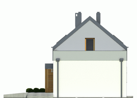 Rzut projektu Eco 3 z garażem - Elewacja