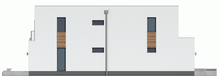 Rzut projektu Eco 4 z garażem - Elewacja