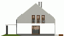 Rzut projektu Oleg II z garażem - Elewacja