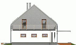 Rzut projektu Oleg II z garażem - Elewacja