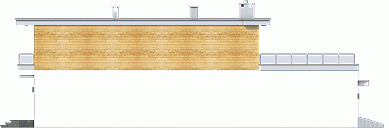 Rzut projektu Long II z garażem - Elewacja