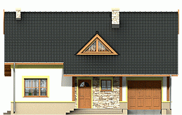 Rzut projektu Kajtek z garażem - Elewacja