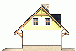 Rzut projektu Kajtek z garażem - Elewacja