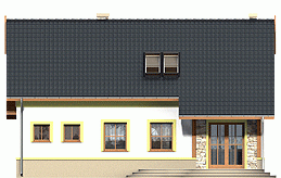 Rzut projektu Kajtek z garażem - Elewacja