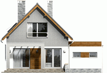 Rzut projektu Iza trend z garażem - Elewacja