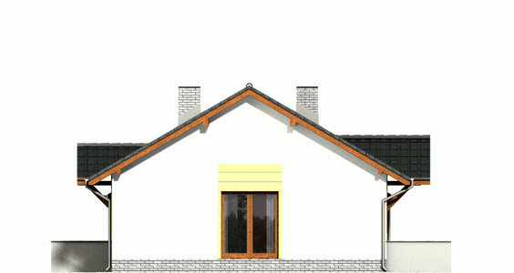 Rzut projektu Bastek z garażem - Elewacja