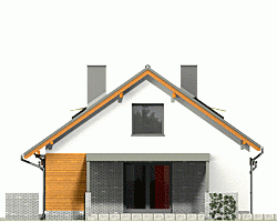 Rzut projektu Hirek trend z garażem - Elewacja