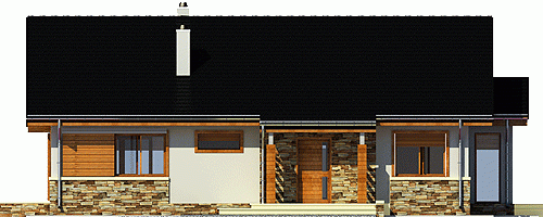 Rzut projektu Gąska - Elewacja