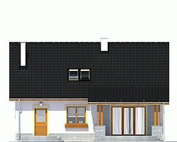 Rzut projektu Inka II z garażem - Elewacja