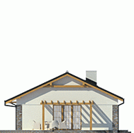 Rzut projektu Lucynka z garażem - Elewacja