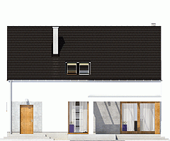 Rzut projektu Emma trend z garażem - Elewacja