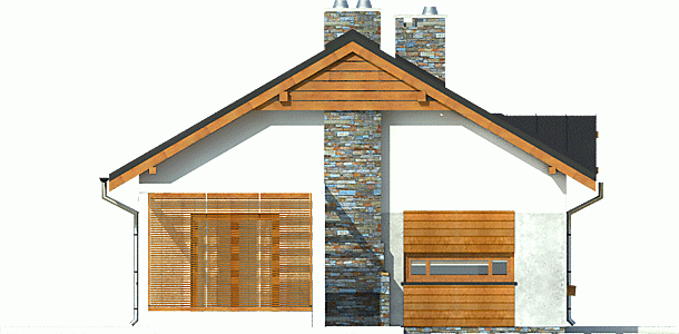 Rzut projektu Michał bez garażu - Elewacja