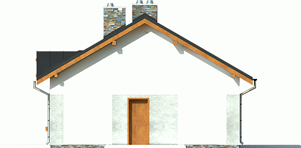 Rzut projektu Michał bez garażu - Elewacja