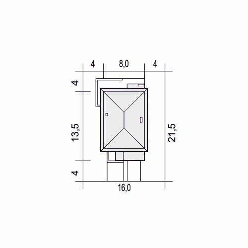 Rzut projektu Zyta z garażem - Usytuowanie na działce