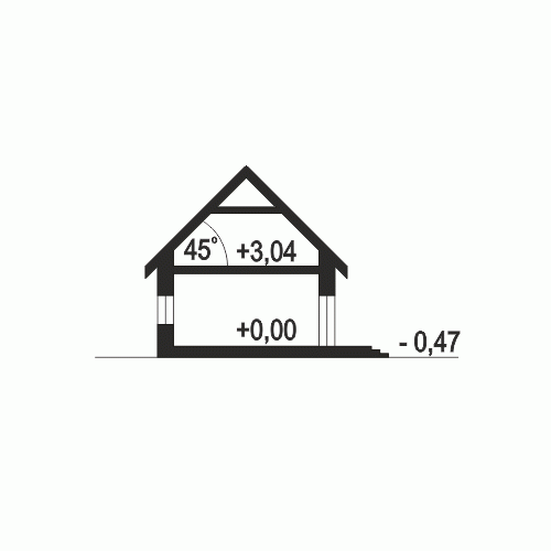 Rzut projektu Vikka - Przekrój