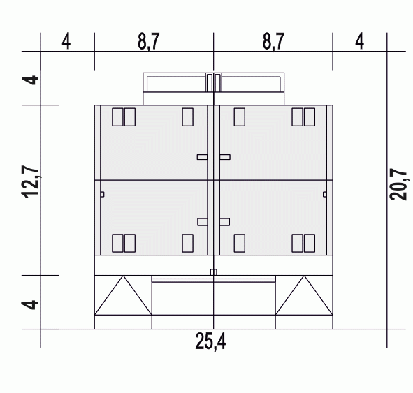Rzut projektu Mazurek III BL2 z garażem - Usytuowanie na działce