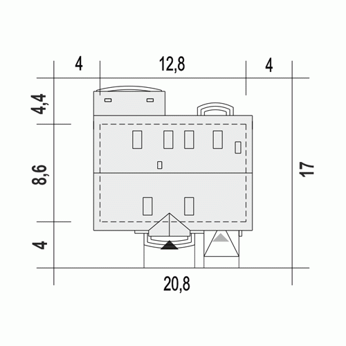 Rzut projektu Julia II A1 z garażem - Usytuowanie na działce