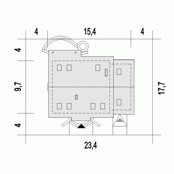 Rzut projektu Dom Dla Ciebie 2 z garażem - Usytuowanie na działce