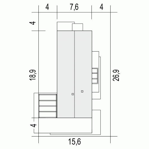 Rzut projektu Natan - Usytuowanie na działce