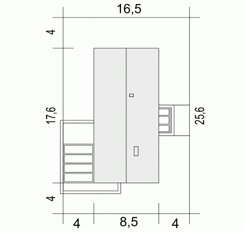Rzut projektu Flora - Usytuowanie na działce