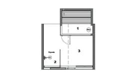 Rzut projektu Sauna Erin - Rzut