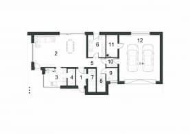 Rzut projektu EG-90 - Rzut parteru