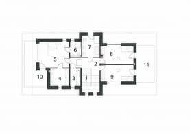 Rzut projektu EG-90 - Rzut piętra